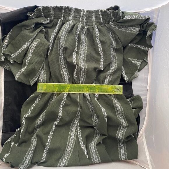 Vintage Bailey Blue Off-The-Shoulder Jumpsuit - Small - Picture 6 of 10